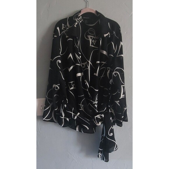 Lane Bryant  Tops  Blouse 26/28,Women, Polyester, Made In USA.cross In Front - Picture 3 of 13